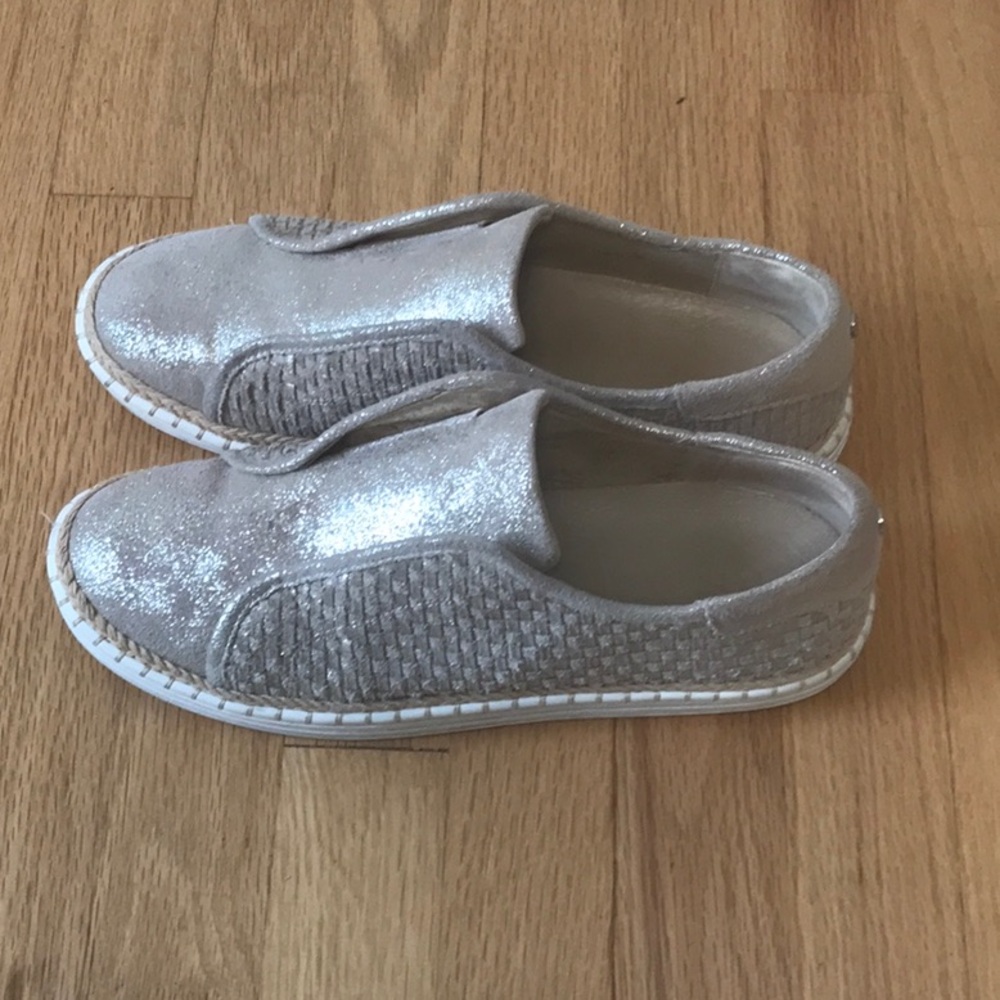 J Slides Leather Slip On Espadrille Loafers Sz 9.5✈️🌎🫶🏼